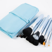 15PCS Professional Makeup Brush Set with Blue PU Leather Bag